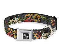 Buckle-Down Death or Glory - Collar para Perro, tamaño mediano/11-17