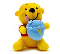 Buckle-Down Disney - Juguete para Perros de Winnie The Pooh Winking Hunny Pot Sentado Pose, Juguete para Mascotas
