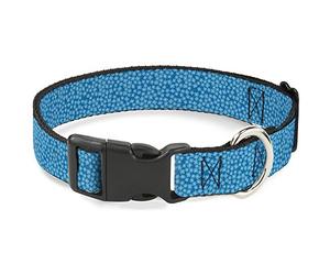 Buckle-Down Ditsy - Collar de Clip de plástico, 3,8 cm de Ancho, Cuello pequeño de 33 a 45 cm, Color Azul Claro, Azul Claro y Blanco