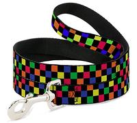 Buckle-Down DL-6FT-W30309 - Correa para Perro, Color Negro y neón, 15,2 cm