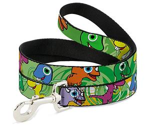 Buckle-Down DL-6FT-W30388 Lindo Dinosaurio Amarillo/Verde Perro de la Correa, 15,2 cm
