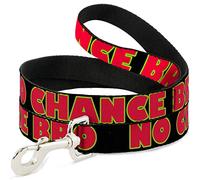 Buckle-Down DL-6FT-W31425 No Chance Bro Black/Yellow/Red Dog Leash, 6'