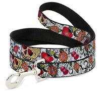 Buckle-Down DL-6FT-W31506-W - Correa Blanca para Mascota, 1,8 m de Largo, 3,8 cm de Ancho