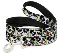 Buckle-Down DL-6FT-W31658-W Panda Oso de bambú para Mascota, 6 'de Largo, 3,81 cm de Ancho