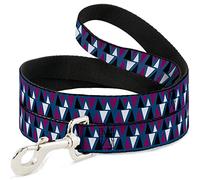 Buckle-Down DL-6FT-W31662-W - Pico Turquesa/Fucsia/Negro/Blanco para Mascotas, 1,50 m de Largo - 3,81 cm de Ancho