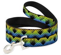 Buckle-Down DL-6FT-W31670-W X Gradient Black/Orange/Green/Blue Pet Leash, 6' Long - 1.5" Wide