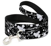Buckle-Down DL-6FT-W31904-W - Escurridor para Mascotas, Color Blanco y Negro, 1,5" de Largo