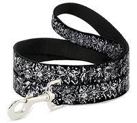Buckle-Down DL-6FT-W32044 - Correa para Mascota (Longitud de 6 pies y Ancho de 2,5 cm), Color Negro y Blanco