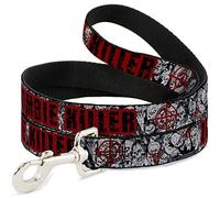 Buckle-Down DL-6FT-W32620-W Zombie Killer w/apilado Zombies Sketch Pet Leash, 6' de Largo - 1.5" de Ancho