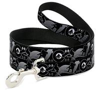 Buckle-Down DL-6FT-W35509-N Colorado Skier/Snowboarder Black / White / Grays Pet Leash, 6' de Largo - 1/2" de Ancho