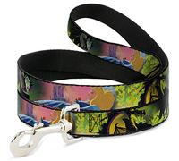 Buckle-Down DL-6FT-WDY269-W - Escenas de dragón maléfico y de Belleza resplandeciente para Mascotas, 15,2 cm de Largo x 3,8 cm de Ancho