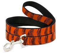 Buckle-Down DL-6FT-WDY282-W - Tiras de Tira para Mascota, Color Naranja y Negro, 1,52 m de Largo y 3,81 cm de Ancho