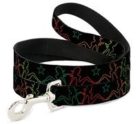 Buckle-Down DL-W31374-N - Barro Estrecho para niña (0,5", con diseño de Estrellas, Color Negro/Multicolor, 4'')
