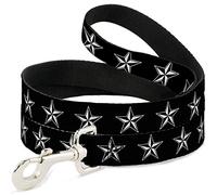 Buckle-Down DL-W31401-W - Correa para Perro (3,8 cm), diseño de Estrella náutica, Color Negro y Blanco