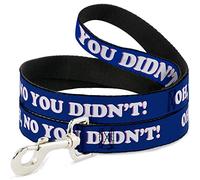 Buckle-Down DL-W31535-W OH ¡No lo has Dado!!! Correa para Mascota Azul Marino, Morado y Blanco, 1,81 cm de Largo