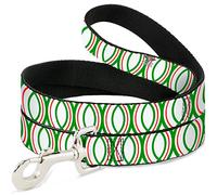 Buckle-Down DL-W31814 - Anillo para Mascotas (Ancho de 2,5 cm), Color Blanco, Verde y Rojo