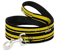 Buckle-Down DL-W31847 Stripe2 - Correas para Mascotas (Talla 4'L-1" W), Color Negro y Amarillo