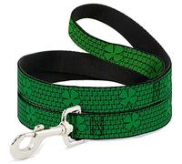 Buckle-Down DL-W31955 St. Pat's Clovers/Green Pet Leash, 4' de Largo - 1" de Ancho