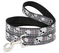 Buckle-Down DL-W32051 - Cráneo Inclinado para Mascota, Color Gris