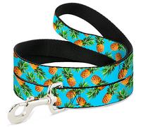 Buckle-Down DL-W32226 Vivid Pineapples - Correa para Mascota, Color Azul disperso, 10,16 cm de Largo, 2,54 cm de Ancho