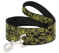 Buckle-Down DL-W32854 BD Logo - Correa para Mascota (Longitud de 10 cm, Ancho de 2,5 cm), Color Negro y Amarillo
