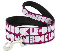 Buckle-Down DL-W32868 Shapes Hot Pink/White Pet Leash, 4' de Largo - 1" de Ancho