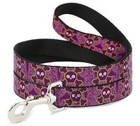 Buckle-Down DL-W32906 - Cráneo con Paisley para Mascotas, Color Morado, Rosa, Verde