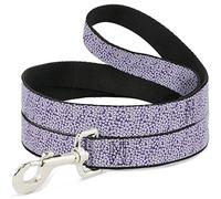 Buckle-Down DL-W33005 Ditsy Floral Lavender/White/Black Pet Leash, 4" de Largo - 1" de Ancho