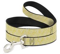 Buckle-Down DL-W33007 Ditsy Floral Amarillo/Blanco/Marrón Pet Leash, 4" de Largo - 1" de Ancho