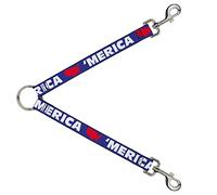 Buckle-Down DLS-W30029 Merica/USA Silueta Azul/Blanco/Rojo Correa Divisor, 1" de Ancho - 30" de Longitud