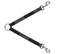 Buckle-Down DLS-W30169 Americana Stars & Stripes2 - Correa divisora de Color Negro y Gris, 2,5 cm de Ancho - 76,2 cm de Longitud
