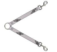 Buckle-Down DLS-W30249 BD - Plaid (2,54 cm de Ancho, 76,2 cm de Longitud), Color Blanco y Gris