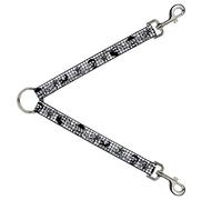 Buckle-Down DLS-W30404 - Correas divisorias de Diamantes, Color Blanco y Gris con Pajaritas, 2,54 cm x 76,2 cm