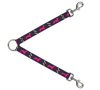 Buckle-Down DLS-W30465 Splitter-Dachshunds & Bones Morado/Fucsia/Verde, 1" W-30 L