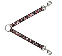 Buckle-Down DLS-W30747 - Cráneo para Correa (2,54 x 76,2 cm), diseño de Calavera, Color Negro y Rojo