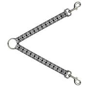 Buckle-Down DLS-W30778 - Correa divisoria geométrica diamond2 Negro/Blanco/Negro, 1" W-30 L