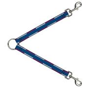 Buckle-Down DLS-W30835 Hash Mark Stripe - Divisor para Correa de Color Turquesa, Fucsia y Blanco, 2,54 cm de Ancho - 76,2 cm de Longitud
