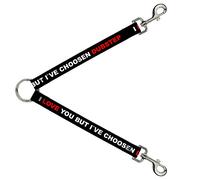Buckle-Down DLS-W30925 - Divisor de Correa, diseño con Texto en inglés I Love You BUTI'VE Chosen DUBSTE, Color Negro, Blanco y Rojo, 2,54 x 76,2 cm L