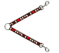 Buckle-Down DLS-W30927 - Corazón Divisor de Correa para niños (2,5 x 76,2 cm), Color Negro