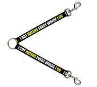 Buckle-Down DLS-W30928 I Got Haters Everywhere - Divisor de Correa, Color Negro, Blanco y Amarillo, 2,54 cm de Ancho - 76,2 cm de Longitud