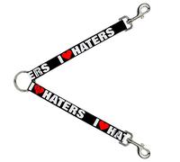 Buckle-Down DLS-W30931 - Corazón para Correa (2,5 x 76,2 cm), Color Negro, Blanco y Rojo