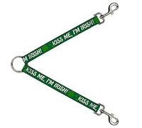 Buckle-Down DLS-W31108 Kiss ME I'm Irish - Correa divisora Clovers Verde/Blanco, 1" W-30 L