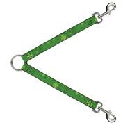 Buckle-Down DLS-W31109 Kiss ME, I'm Irish! Clovers/Kisses - Divisor de Correa, Color Verde/Negro, 2,5 cm de Ancho - 76 cm de Longitud