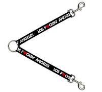 Buckle-Down DLS-W31268 Los F*CKIN' Angeles Corazón Negro/Blanco/Rojo Correa Splitter, 1" de Ancho - 30" de Longitud