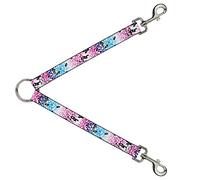 Buckle-Down DLS-W31271 - Correa divisoria de Leopardo, Color Blanco, Rosa, Azul y Negro, 2,5 x 76 cm