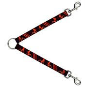 Buckle-Down DLS-W31379 - Bañador para Chicas con Rayas, Color Negro, Rojo y Naranja, 2,5 cm de Ancho - 76,2 cm de Longitud