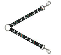 Buckle-Down DLS-W31380 - Taza para Chicas con Rayas, Color Gris, Turquesa y Naranja, 2,54 x 76,2 cm