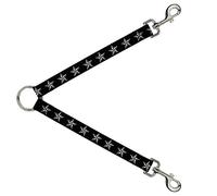 Buckle-Down DLS-W31401 - Correa divisoria de Estrella náutica, Color Negro y Blanco, 2,5 x 76,2 cm