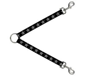 Buckle-Down DLS-W31401 - Correa divisoria de Estrella náutica, Color Negro y Blanco, 2,5 x 76,2 cm