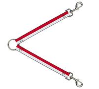 Buckle-Down DLS-W31437 - Correa divisoria de la Bandera de Carolina del Norte, diseño a Rayas, Color Rojo y Blanco, 2,5 x 76 cm